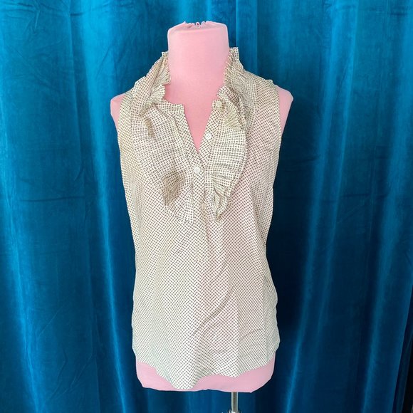 J Crew Calixta Flecked Silk Ruffle Blouse Top - Picture 3 of 8